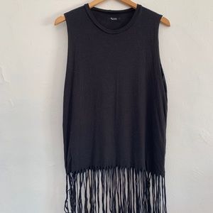 Michael Lauren Tank Top with Fringe